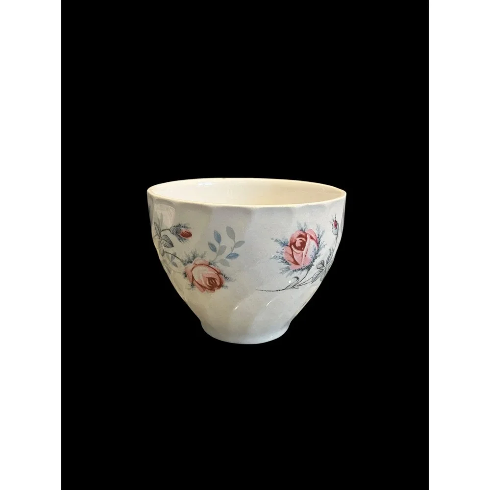 Burleigh Ware Pink Rose Ironstone Teacup and Saucer Burgess & Leigh England